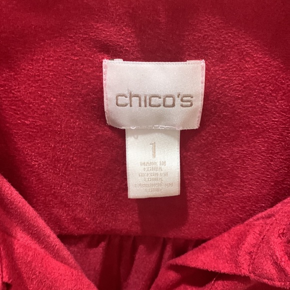 Chico’s size 1 / large. Burgundy/pink color. Could be worn as shirt or jacket. - Picture 2 of 10